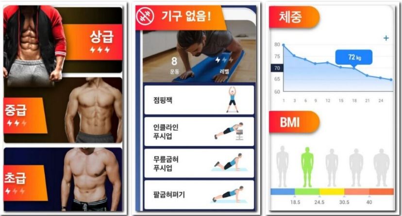 맨몸운동 앱으로 홈트레이닝 하는 어플 4가지